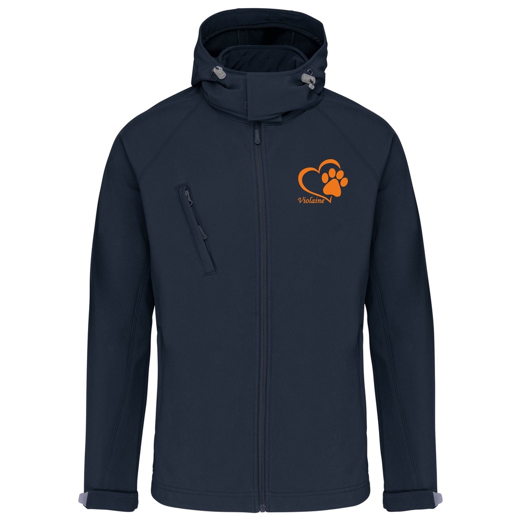 Veste softshell homme Happy Dog Wavre  "Je Peux Pas J'ai Balade"