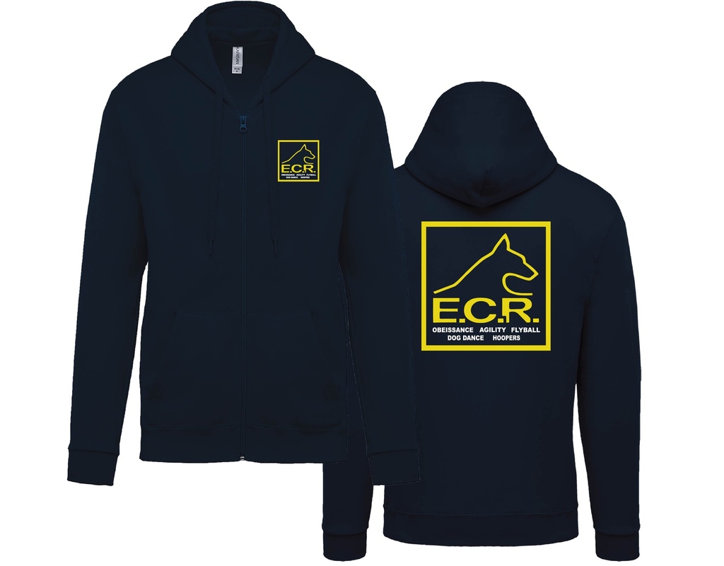 Sweat-shirt zippé capuche unisexe "ECR Ramillies" 