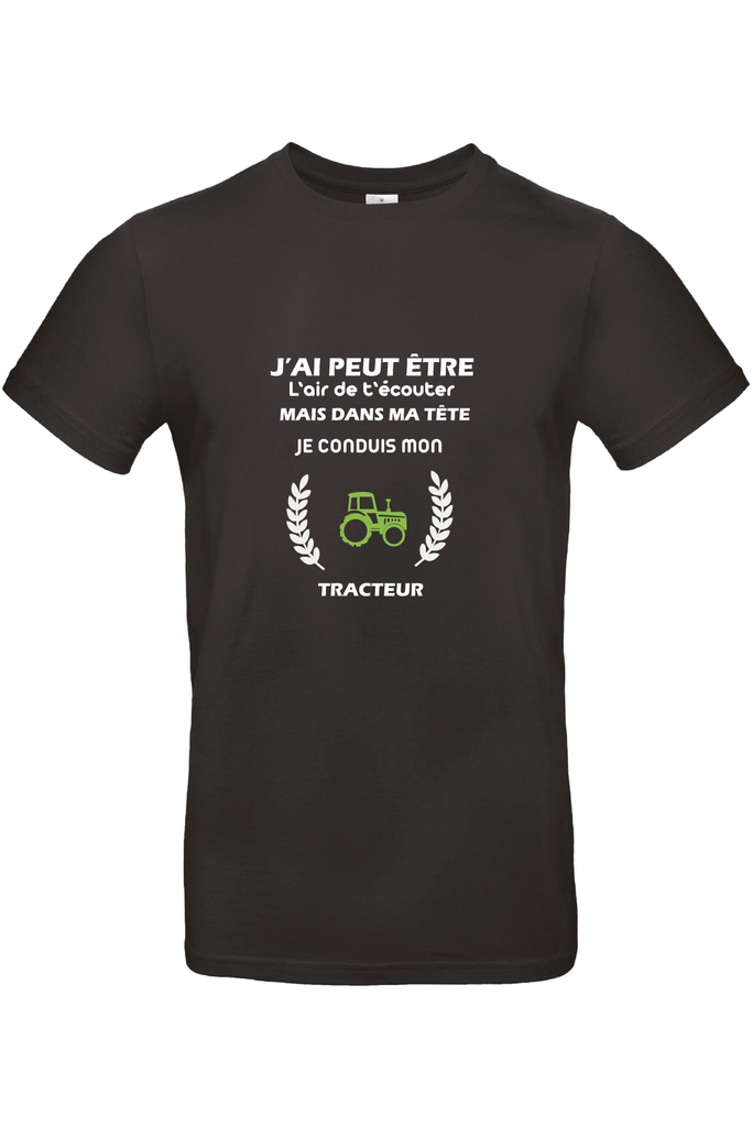 T-shirt Je conduis mon tracteur