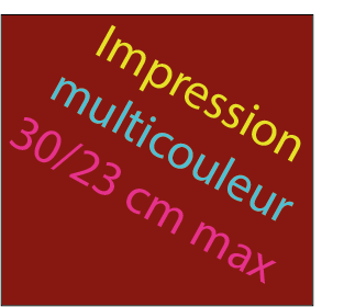 Impression multicouleur max 30/23cm  