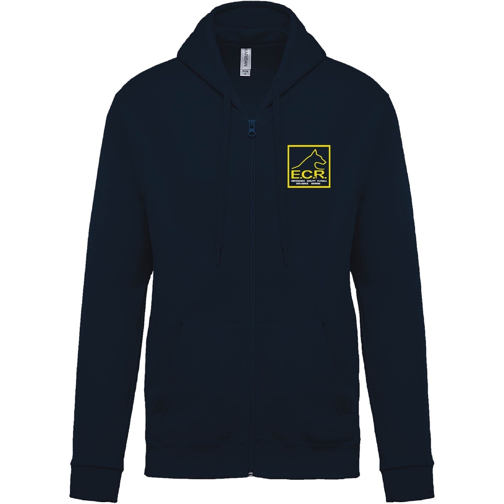 Sweat-shirt zippé capuche unisexe "ECR Ramillies" 