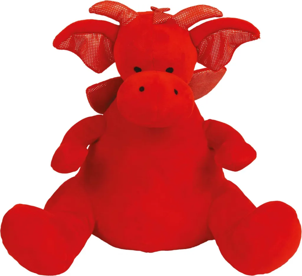 [MM559] Peluche zippée Dragon rouge (Sans broderie)