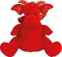 Peluche zippée Dragon rouge