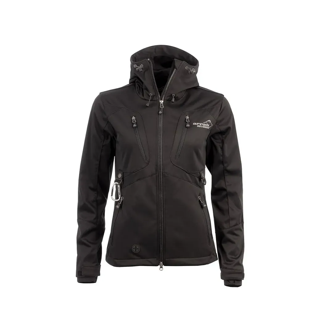 Akka Softshelljacket Femme (XS, Noir)