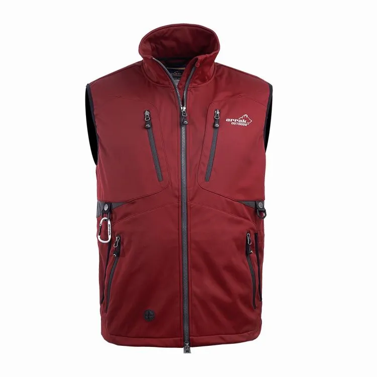 Acadia Softshell vest Homme - Rouge foncé (XS)