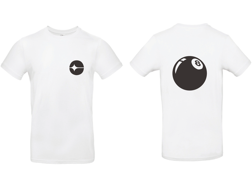 T-shirt B&C avec impression logo "billard" pocket et dos 