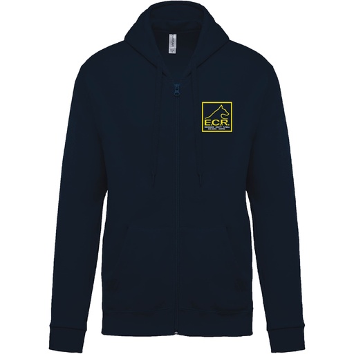 Sweat-shirt zippé capuche unisexe "ECR Ramillies" 